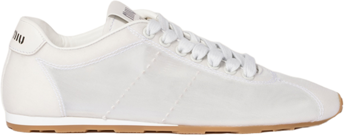 Miu Miu Plume Mesh Fabric Sneakers