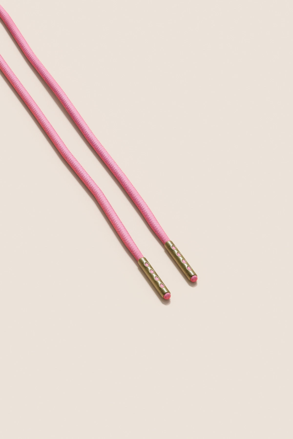 Senkels Flamingo Pink 2.5mm Round Waxed Shoelaces with Brass Aglets