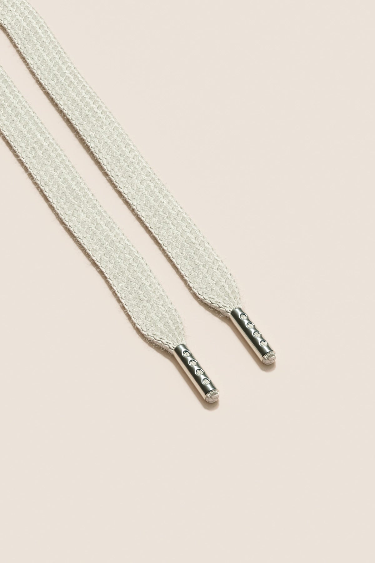 Senkels Off White Sneaker Shoelaces with Nickel Aglets