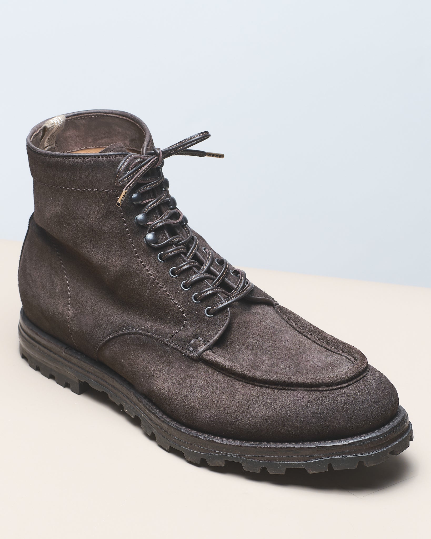 Dark Brown - 4mm Stitched Leather Shoelaces