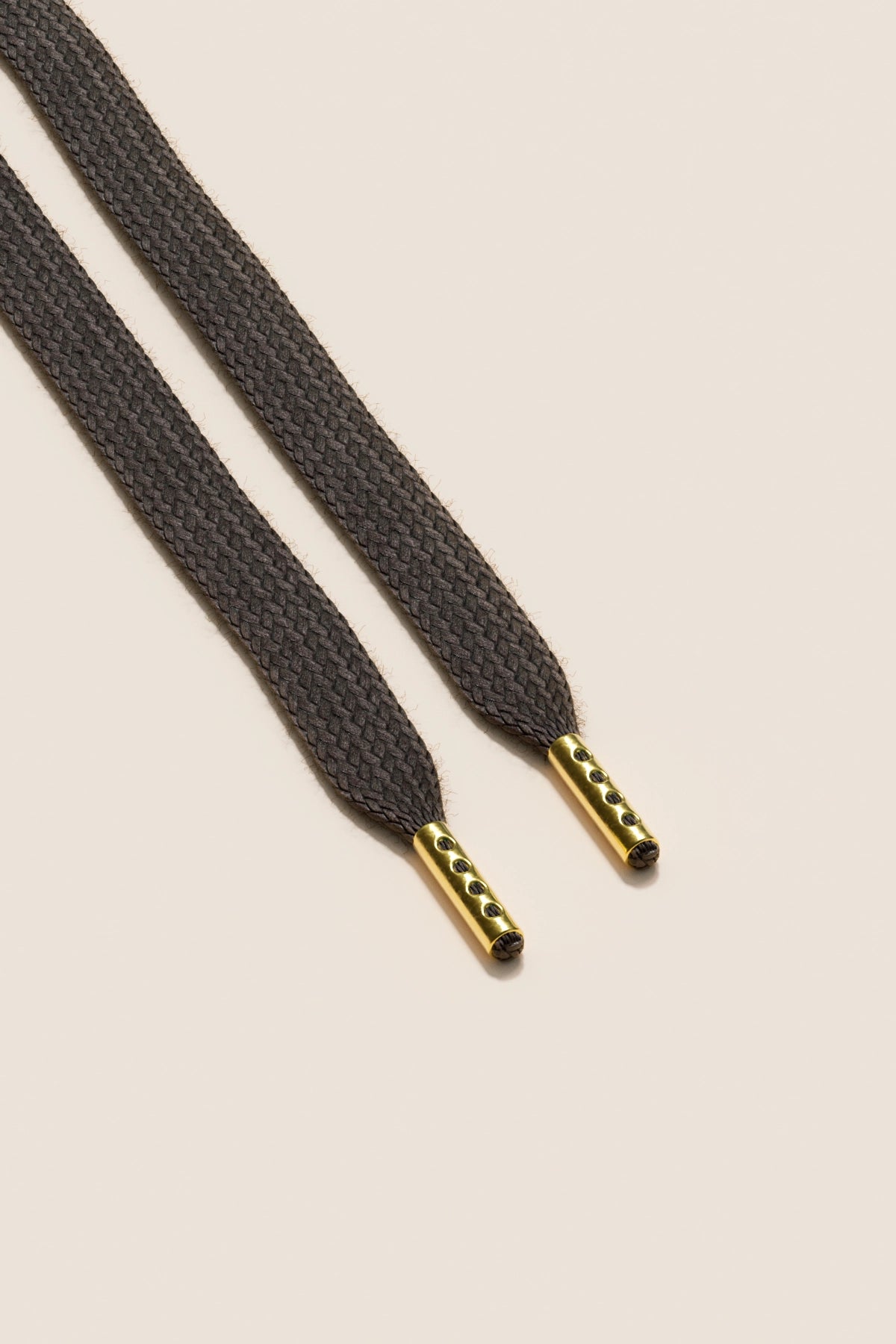 Senkels Dark Brown Sneaker Shoelaces with Gold Aglets