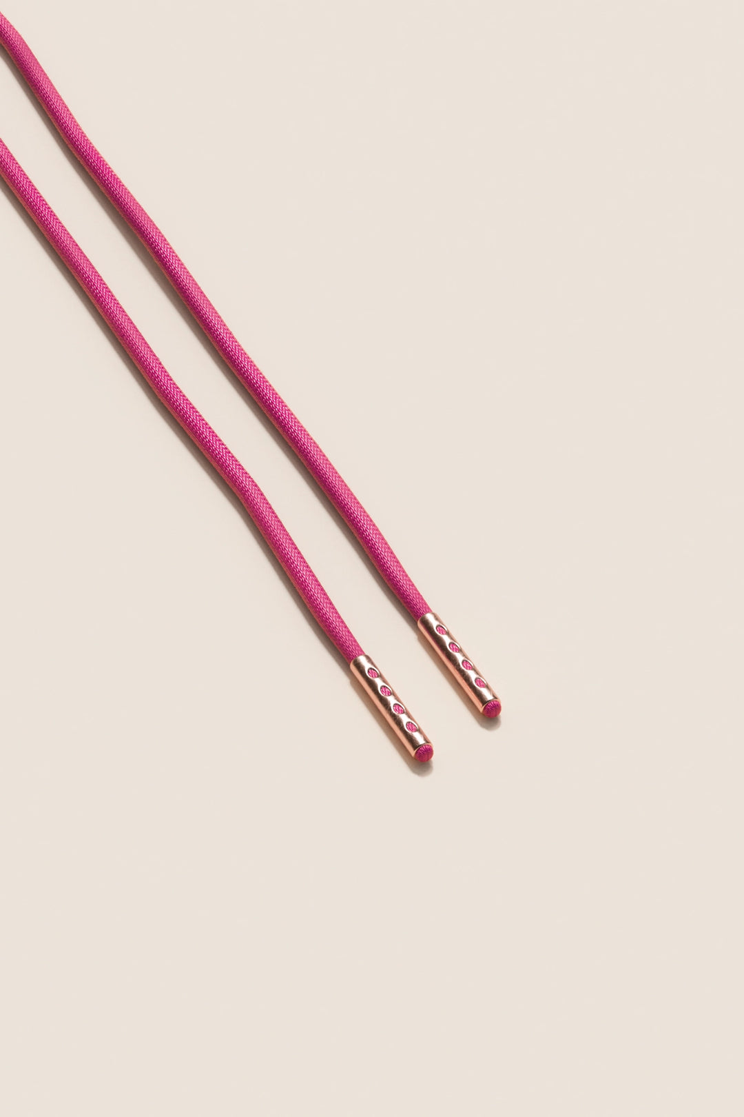 Senkels Hibiscus 2.5mm Round Waxed Shoelaces with Rose Gold Aglets