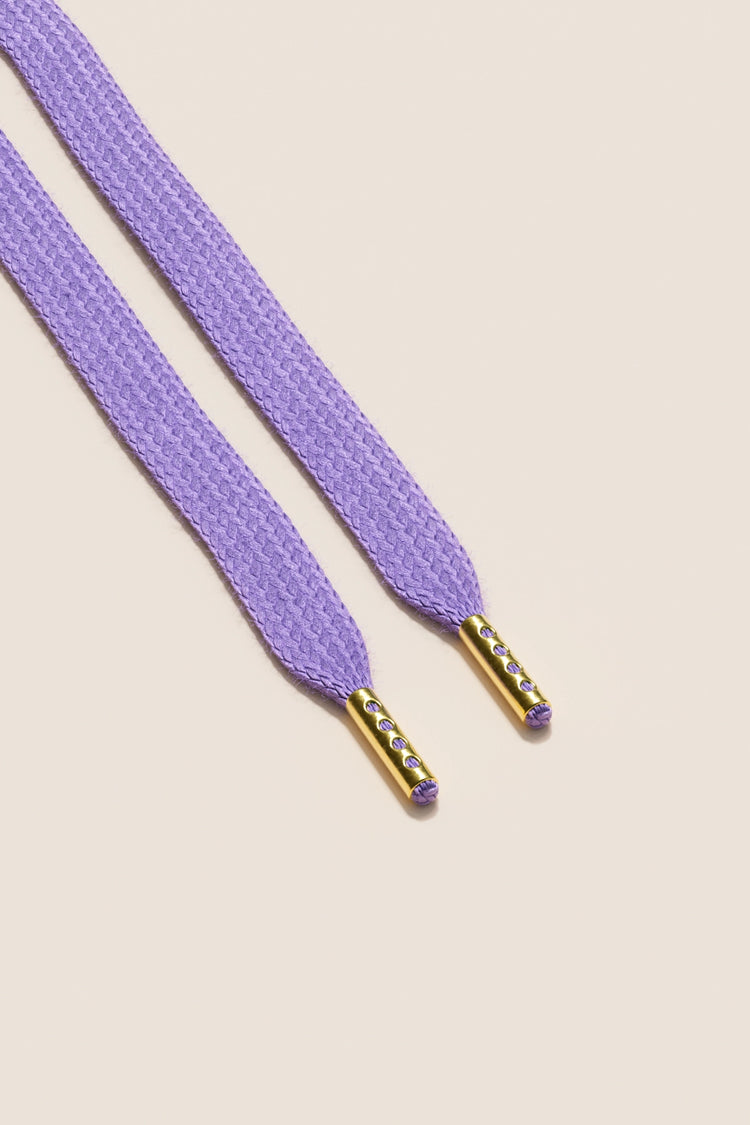 Senkels Lilac Sneaker Shoelaces with Gold Aglets