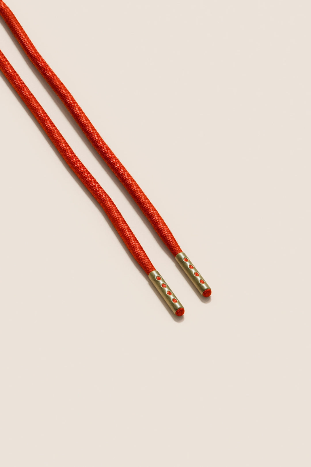 Senkels Pomegranate 4mm Round Waxed Shoelaces with Brass Aglets