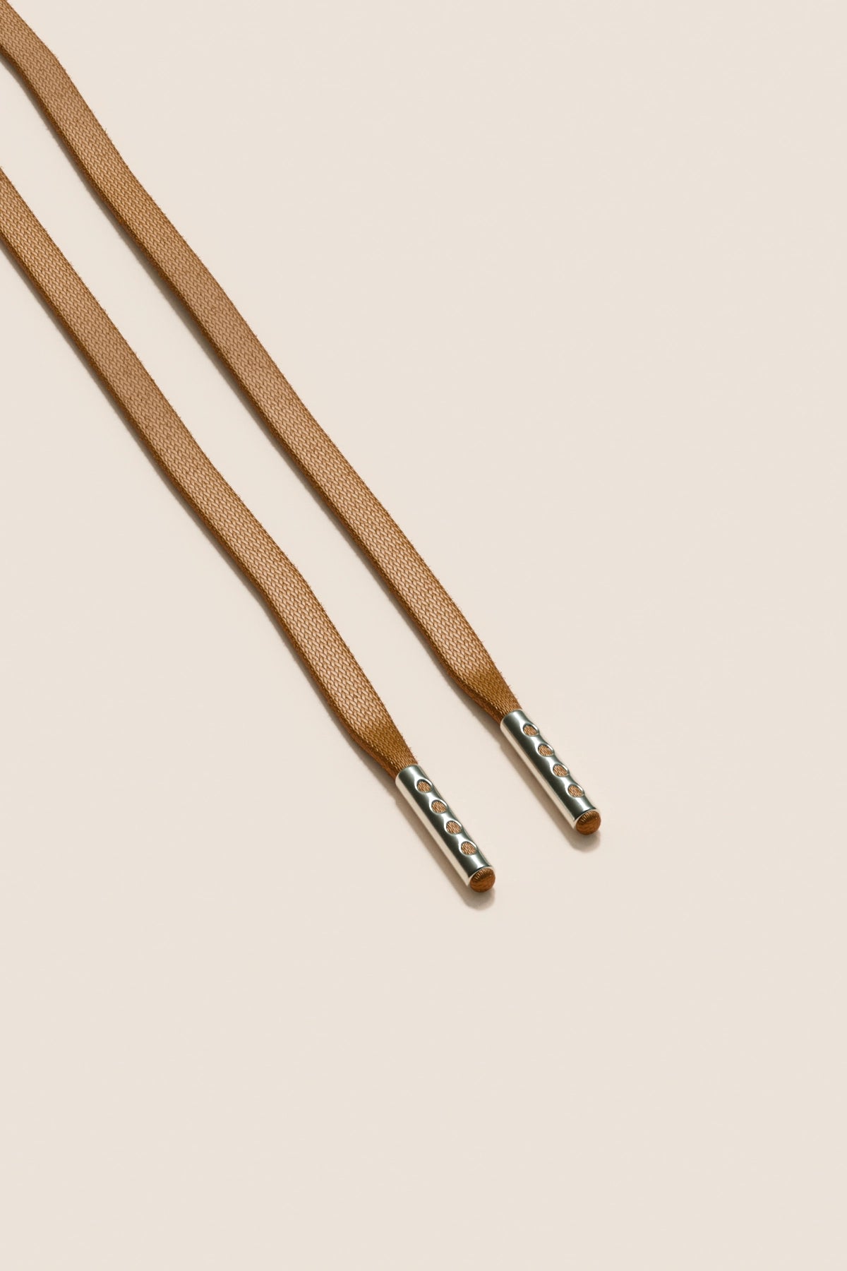 Senkels Saddle Brown 3mm Flat Waxed Shoelaces with Nickel Aglets